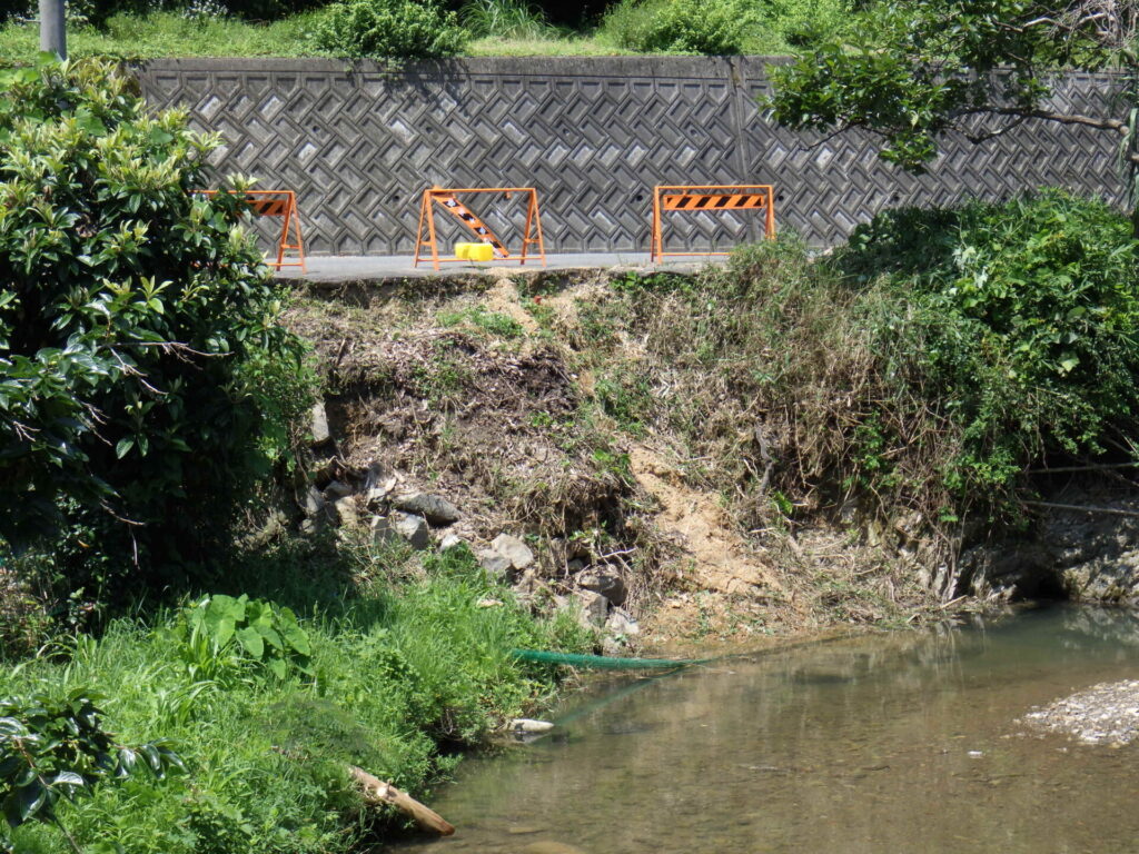『山田地区道路被災時』